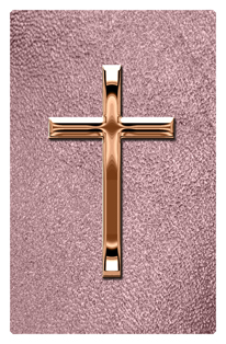 DF35T 510 BZ SH OR Bronze Single Cross Shimmer Orchid Background